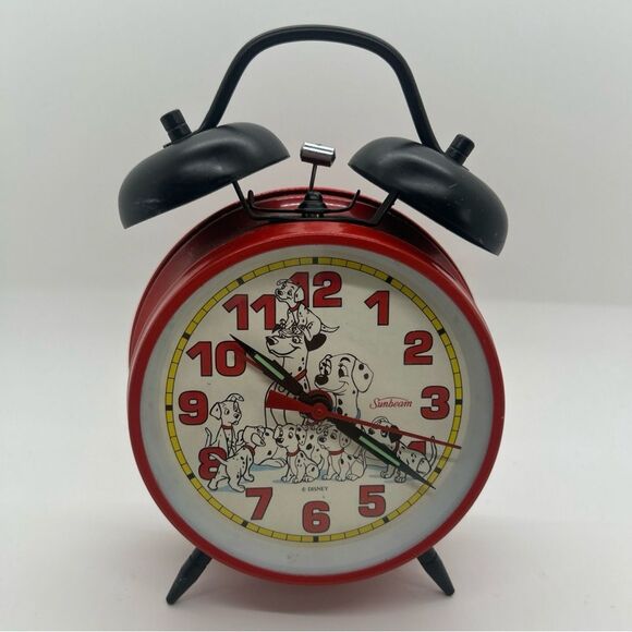 Disney's 101 Dalmations Vintage Double Bell Alarm Clock by Sunbeam - Picture 1 of 9